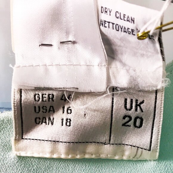 Rare Vintage Mint Green Beaded Cocktail Dress by Frank Usher - NWT size US16 - Picture 4 of 10